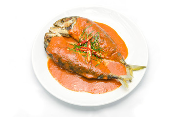 Concentrated curry with mackerel and spices herbs
