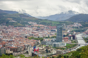 Fototapeta na wymiar Panoramiczny widok z Bilbao