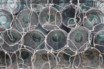 Empty traps for capture seafood