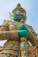 Demon Guardian at Wat Phra Kaew, Bangkok, Thailand.