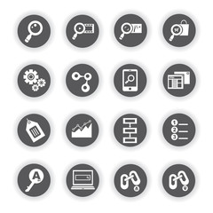 Fototapeta premium SEO icons, search engine optimization