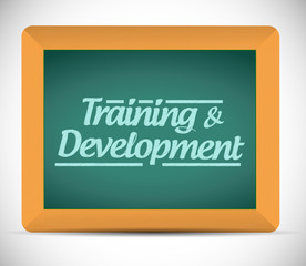 Fototapeta premium training and development message illustration
