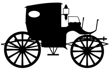 Old Carriage Silhouette