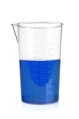 laboratory glassware isolated on white background