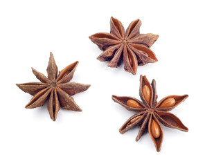 star anise  isolated on white background