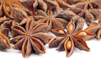 star anise  isolated on white background