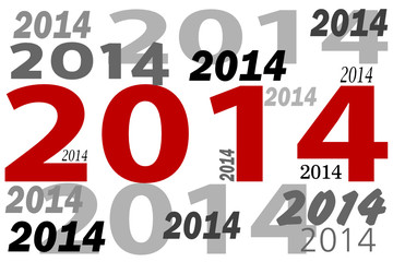 2014 Silvester neues Jahr rot