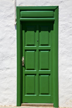 spain  piece of colorated  door in lanzarote
