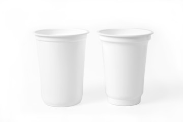 White Food Glass on White Background