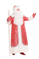 Man wearing red costume