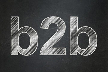 Finance concept: B2b on chalkboard background