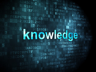 Obraz premium Education concept: Knowledge on digital background