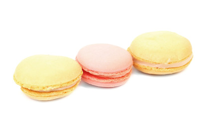 Row of macaron cakes.