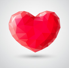 Naklejka na ściany i meble Shiny heart gem symbol