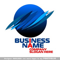 ball, planet, globe, abstract business logo emblem vector