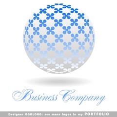 ball, planet, globe, abstract business logo emblem vector