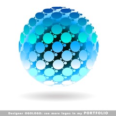 ball, planet, globe, abstract business logo emblem vector