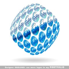 ball, planet, globe, abstract business logo emblem vector
