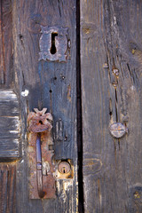 knocker spain castle lock  lanzarote abstract door wood in the