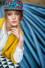 fashion model outdoor portrait