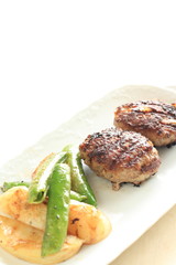 Hamburger and French fried
