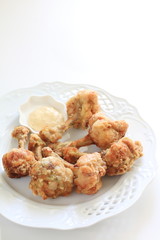 Fried chicken with sauce