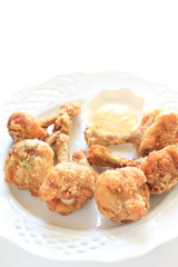 Fried chicken with sauce
