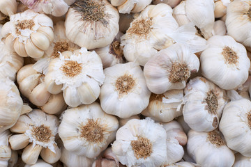 Garlic on market stall