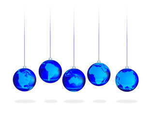 Синие шары континенты