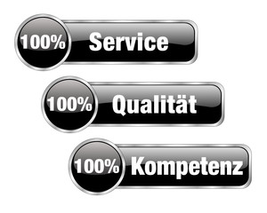 Fototapeta premium 100% Service 100% Qualität 100% Kompetenz
