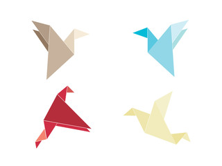 Fototapeta na wymiar origami birds