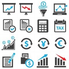 Economics and Finance concept icons,vector
