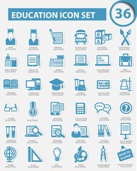 Education icon set,vector