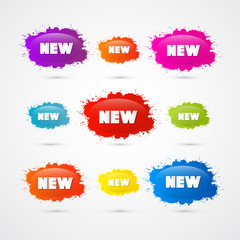 Colorful Vector Sale Blots Icons