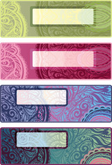 Vector decorative options horizontal backgrounds for flyers