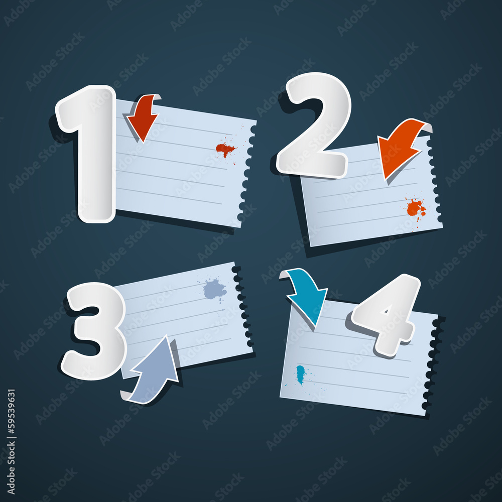 Poster vector progress steps for tutorial, infographics