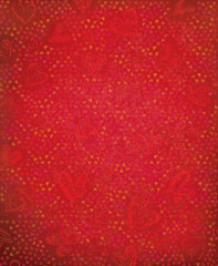 Vector red grunge background with heart pattern.