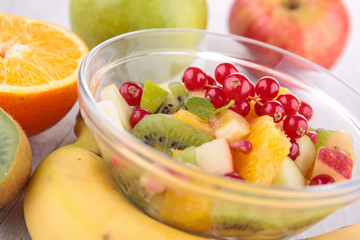 fruit salad in bowl