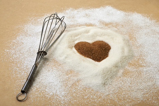 Valentines Day, heart of brawn sugar
