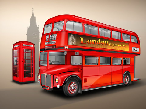 London Doppelstockbus, Telefonzelle Big Ben