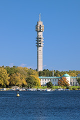 Kaknas TV tower (Kaknastornet) in Stockholm, Sweden