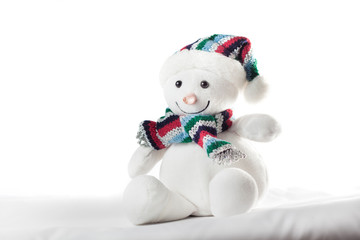 happy snowman with white background