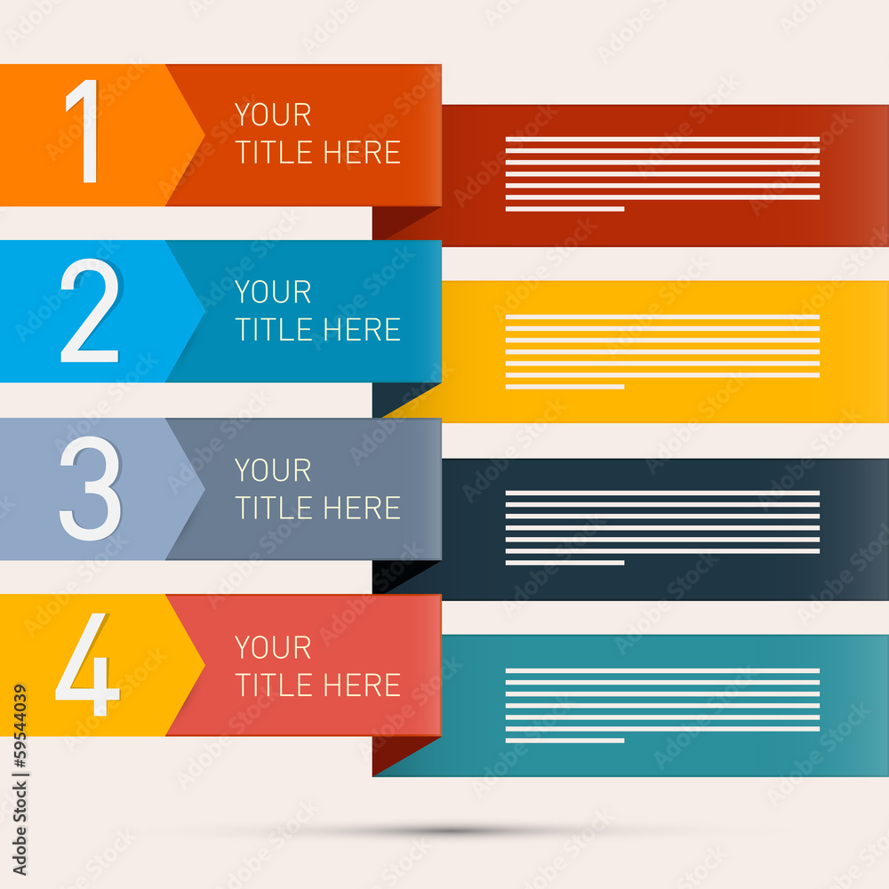Poster vector progress steps for tutorial, infographics