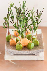 Vegetarian candy with rosemary