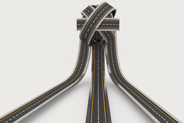 Naklejka premium Tangled ball of roads