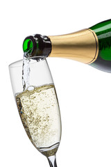 pouring champagne