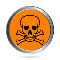 Deadly danger sign button
