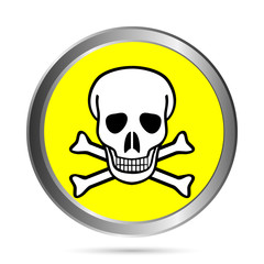 Deadly danger sign button