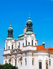 Fototapeta na wymiar Church of St. Nicholas in center of Prague