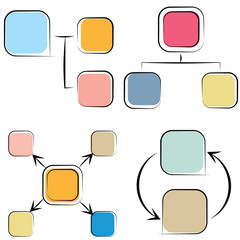 colorful sketched diagram, template
